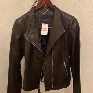 Cole Haan Leather Moto Jacket